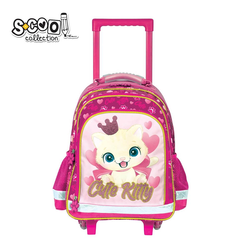 Ghiozdan trolley CUTE KITTY,- S-COOL